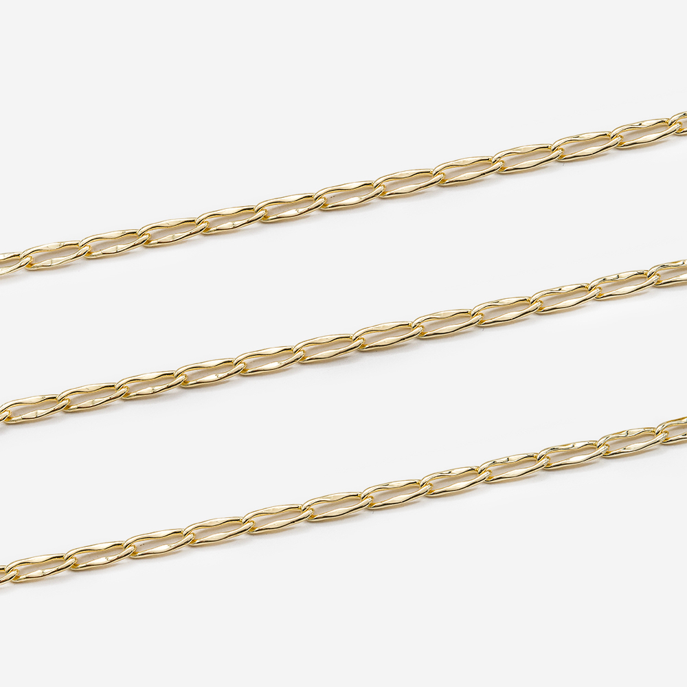 Цепь "Cupid" волнистая, звено 4,1*12,2мм, позолота