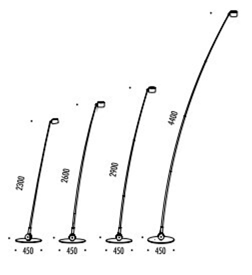Светильник напольный Sampei DAVIDE GROPPI стекловолокно/металл
