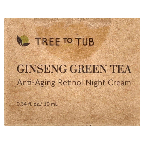 Tree To Tub, Ginseng Green Tea, антивозрастной ночной крем с ретинолом, 10 мл (0,34 жидк. унц.)