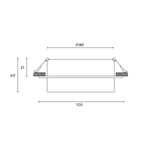 Встраиваемый светильник Hesby Lighting Nimbus HSBL_0128