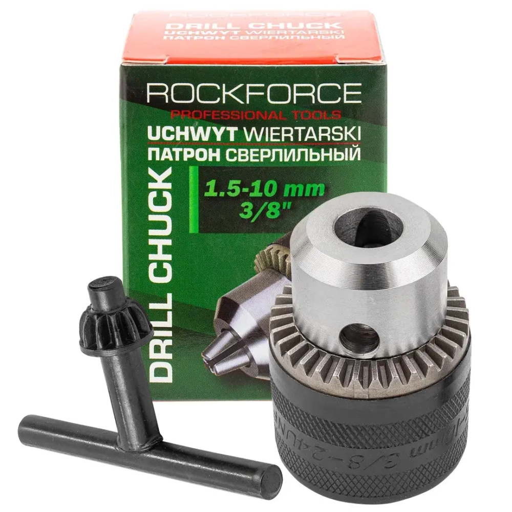 Патрон цанговый для дрели (1.5-10мм, 3/8'') RockFORCE RF-G00530