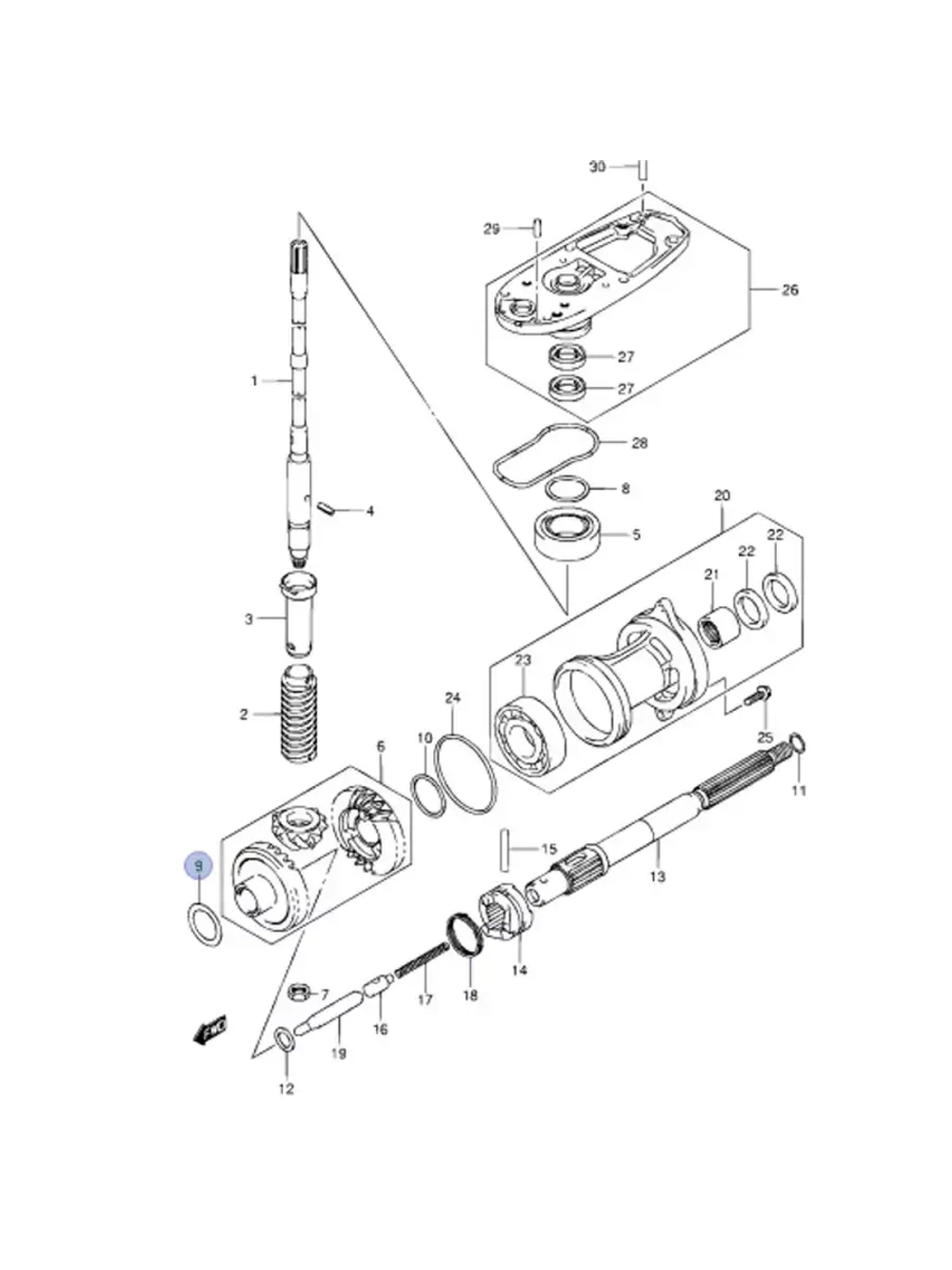 Шайба регулировочная DF40-DF65