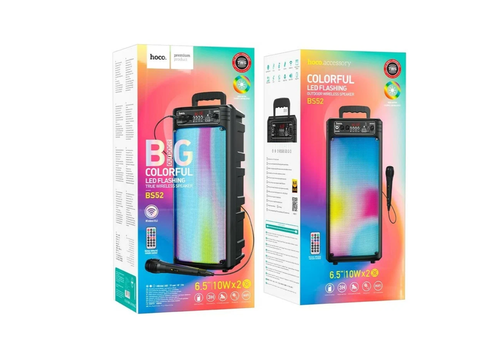 Колонка HOCO BS52 6.5"/20W Colorful Караоке