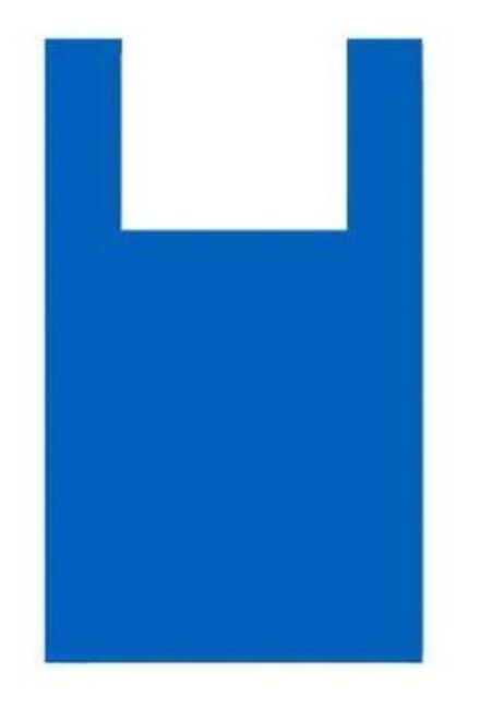 Пакеты-майки голубые 38+23x70см 12мкм (50/1000шт)