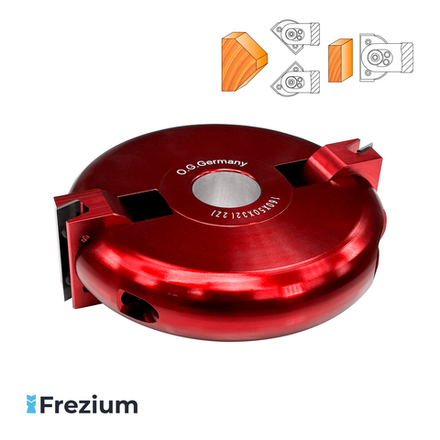 Фреза фасочная регулируемая от 0° до 45° со сменными пластинами "O.G.Germany" (160x32x50 Z2)