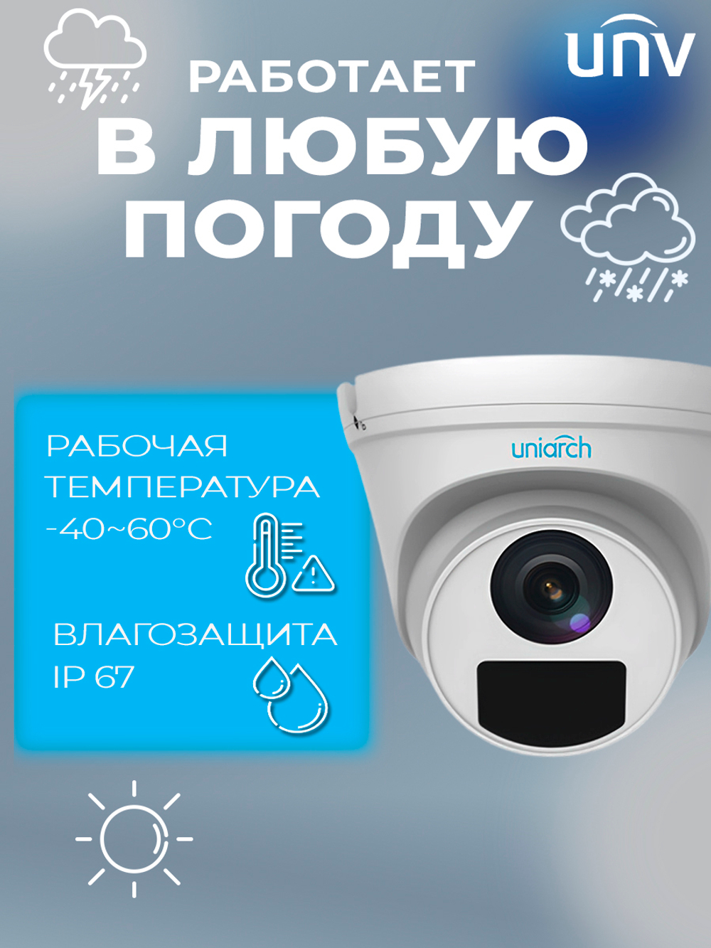 Сетевая камера UNIARCH 4MP IPC-T124-APF28