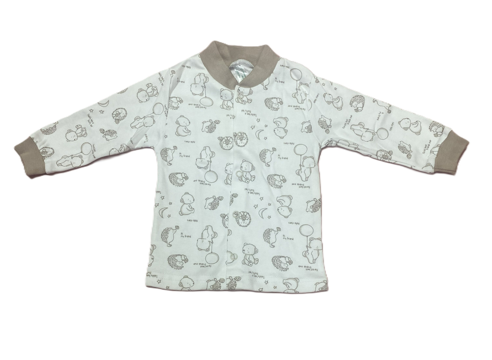 Кофточка длинный рукав на кнопках их интерлока (100% хлопок) на рост 74 см