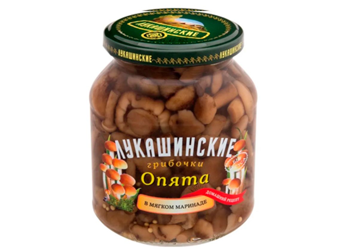 Грибы опята маринованные "Лукашинские", 340г