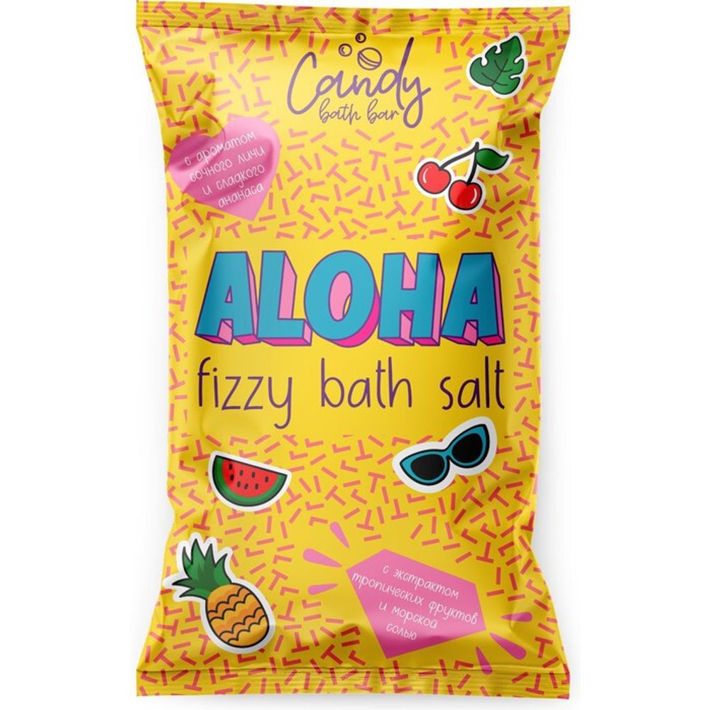 Соль шипучая для ванн CANDY BATH BAR Aloha 100 гр