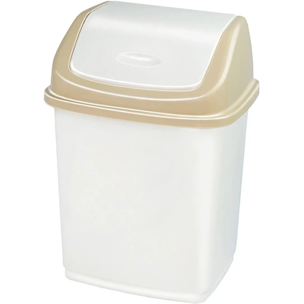 Ведро для мусора»Ромашка»35л с перекидным верхом (Эльфпласт)