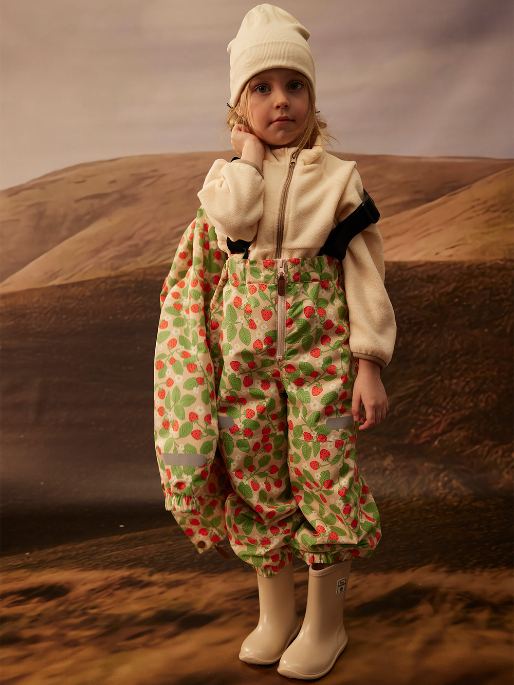 ПРЕДЗАКАЗ Брюки непромокаемые демисезонные Mjölk Strawberry