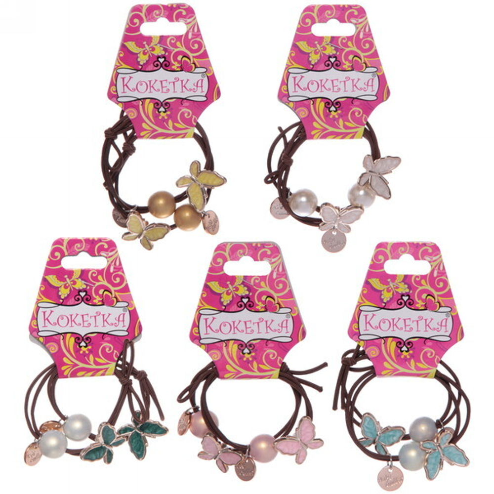 Резинки для волос 2шт «Кокетка - Mini miracle Бабочка», цвет микс, d-5см