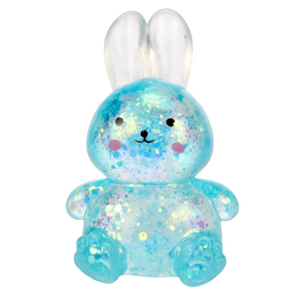 Мякиш Заец сахар с блестками 10 см, 3 цвета микс, с-30514