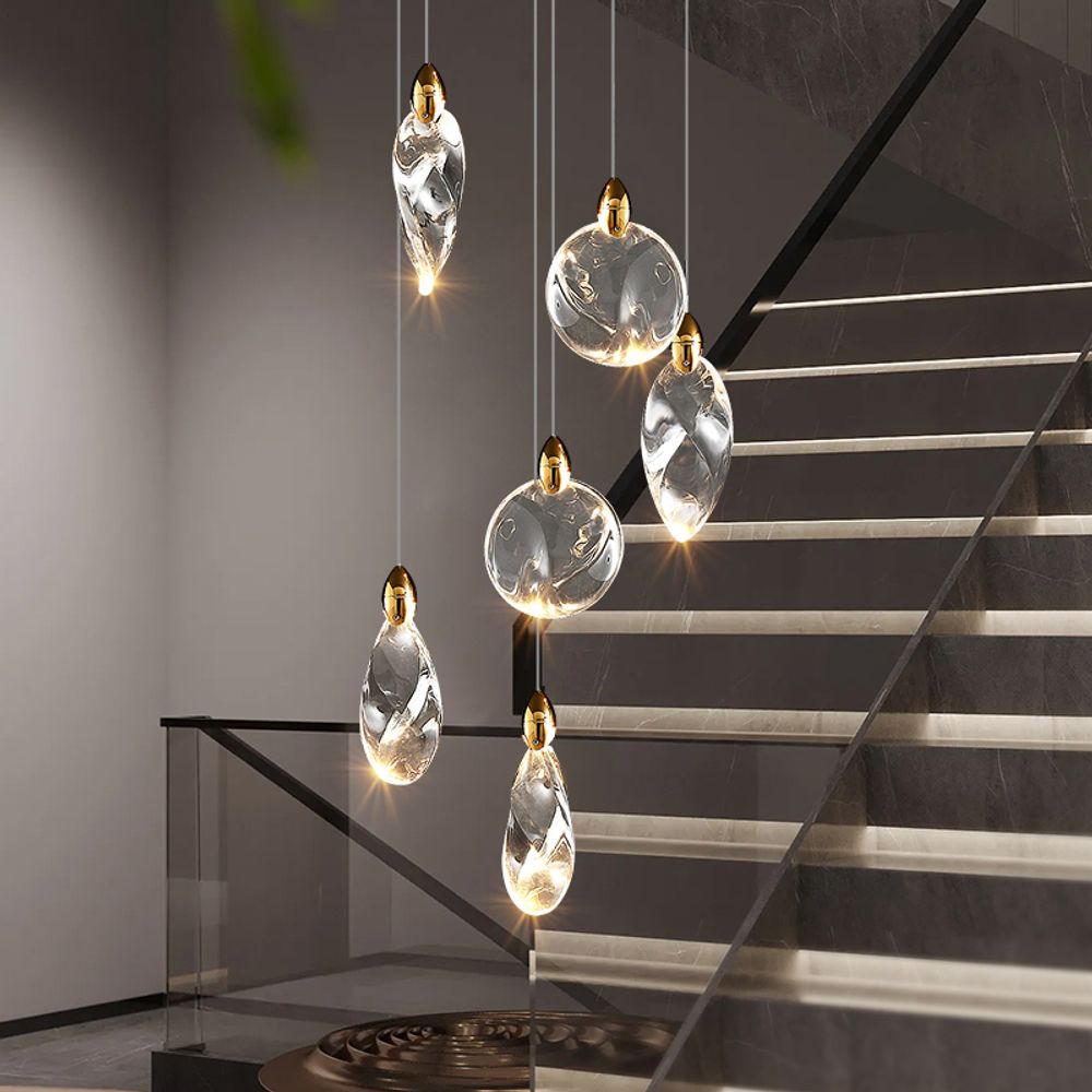 Подвесной светильник MT9176-6H titanium gold