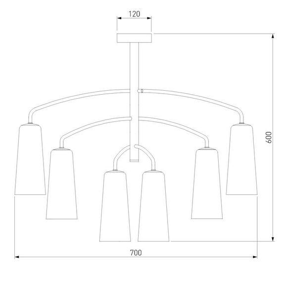 Подвесная люстра Eurosvet Omber 70137/6 хром