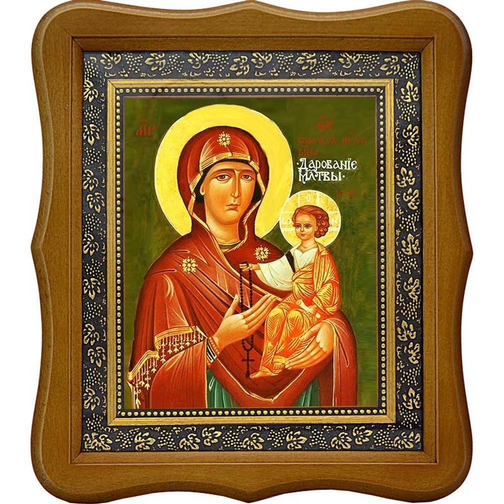 Дарование молитвы. Икона Божьей Матери на холсте.