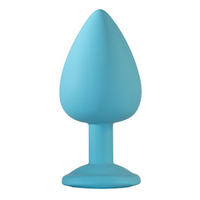 Анальная пробка 9,5см Lola Games Emotions Cutie Large Turquoise Pink Crystal 4013-03Lola