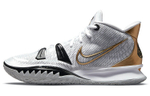 Nike Kyrie 7 EP sports comfortable shock absorption, non-slip, wear-resistant, wrapping support, mid-cut actual combat basketball shoes for men and women with the same style of white and black gold domestic version