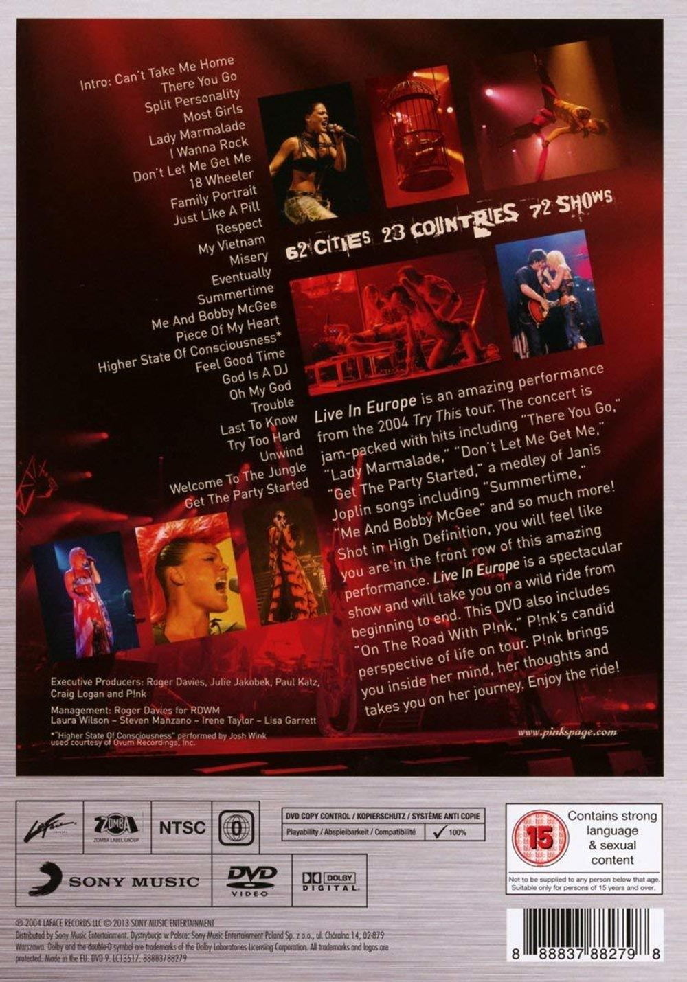P!nk / Live In Europe - From The 2004 Try This Tour (DVD)