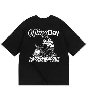 Футболка HAIDED Offline day rlxd hw tee чёрный