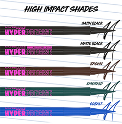 MAYBELLINE NEW YORK Hyper Precise - Подводка для глаз в перьях оттенок Black Matte, 1 ml