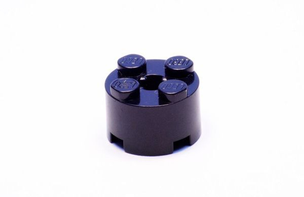 Lego 50шт Кирпич R16 с отверстием крестовинного типа (черный) 614326