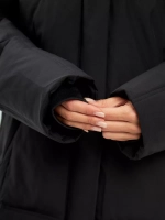 Пуховик зимний длинный с капюшоном оверсайз