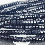 Бусины шайбы, рондель, черный, лэмпворк, стекло, р-р 6мм, цена за набор 10 шт