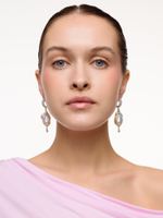 Серьги "Two drops pearl" Silver