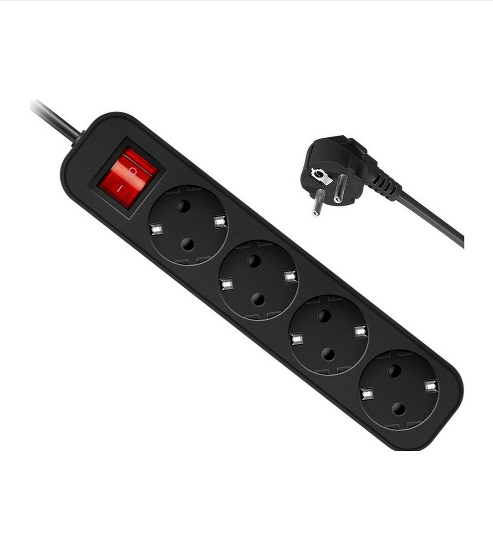 Фильтр сетевой на 4розетки, 1,8м. Defender G418