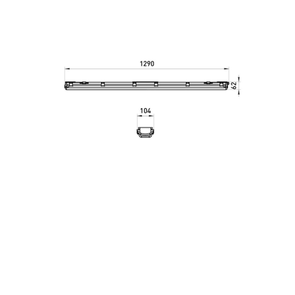 Светильник ЭРА SPP-101-0-002-120 IP65 под 2 светодиодные лампы T8 G13 LED 2x1200