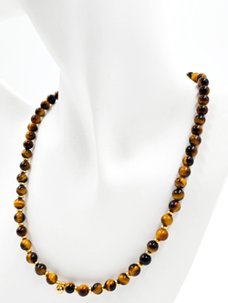 Чокер - Бусы из натурального камня тигровый глаз