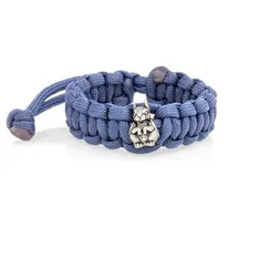 Браслет с шармом Белка из мельхиора - синий паракорд