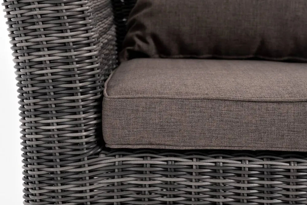 "Капучино Cингл" лаунж-зона из искусственного ротанга, цвет графит
