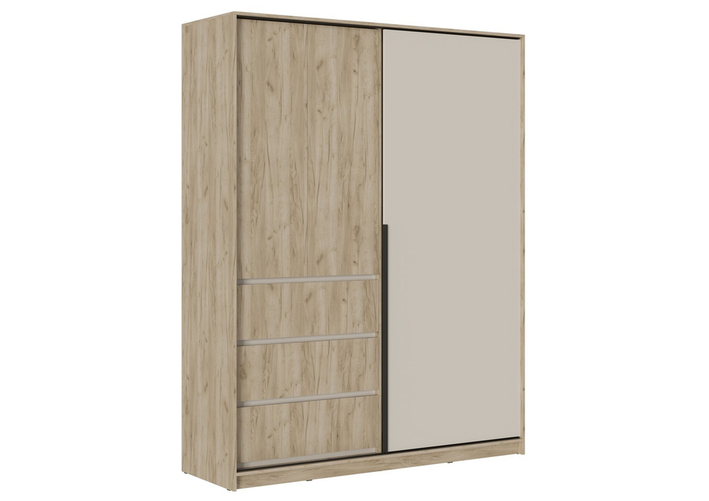 БОХО Шкаф-купе ШК-006 (Д.1800) Дуб крафт серый / Кашемир