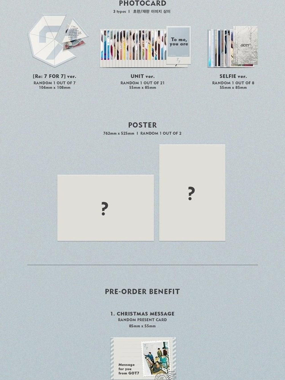 Альбом GOT7 - 7 For 7 Present Edition 2 Version SET