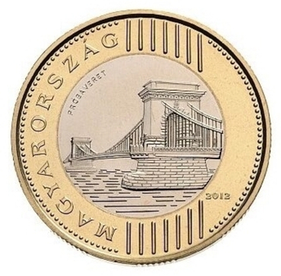 ВЕНГРИЯ, 2012, 200 FORINT [ПРОБНАЯ МОНЕТА (PROBAVERET)] [БИМЕТАЛЛ]