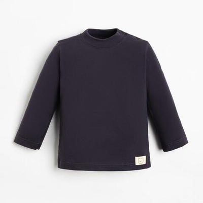 Лонгслив для мальчиков "Basic line" р. 80-86, т.серый. 9235614 (Крошка Я)