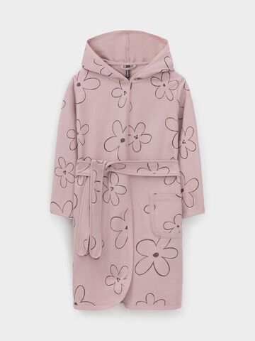 халат  для девочки  К 5763/розово-сиреневый,контурные цветы