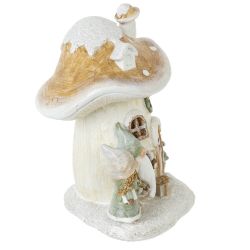 GAEM Фигурка декоративная с подсветкой "Домик и гномы", L13 W10 H15 см