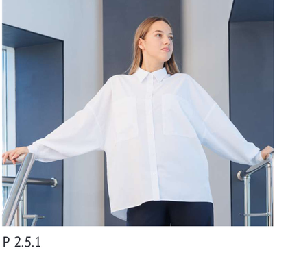 Рубашка оверсайз преувеличенного объема