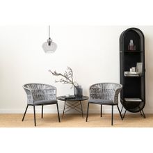 Лаунж - кресло Haugen, темно-серое/светло-серое