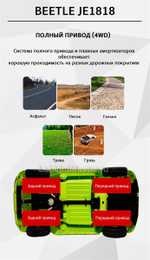 Детский электромобиль "Volkswagen Beetle" JE1818 6V, синий