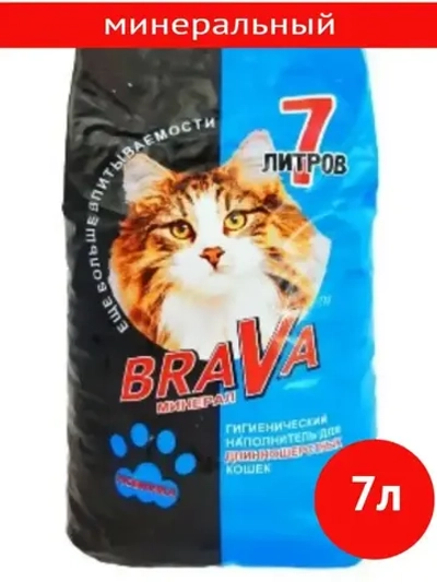 Наполнитель минеральный для длинношерстных кошек 7л