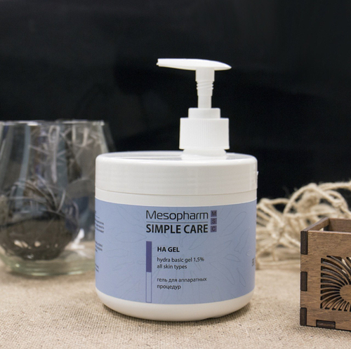 Mesopharm Simple Care - Гель для аппаратных процедур HA GEL с гиалуроновой кислотой 1,5%, 500 мл