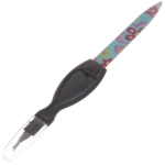 Пилка для ногтей металлическая с триммером «Эстетика», цвет ручки микс матовый, цвет пилки микс,13,5см