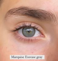 Натуральные темно-серые линзы c окантовкой на 12 мес. Marquise essvase gray/ Для темных и светлых глаз