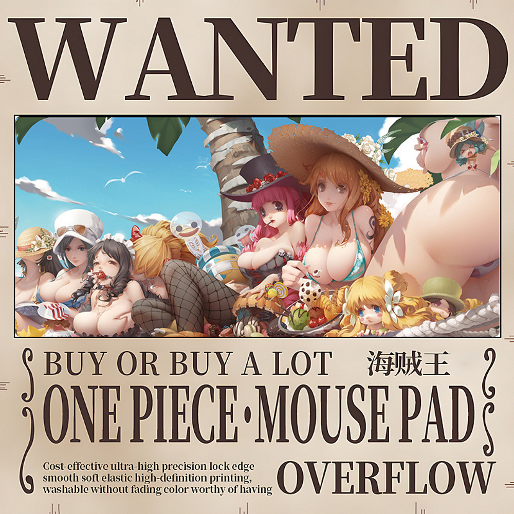 Большой коврик для мыши "One Piece / Ван пис" 90х40 см