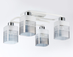 TR303205/4 WH/CH/SM/FR белый/хром/дымчатый/белый матовый E27*4 max 60W 370*370*200
