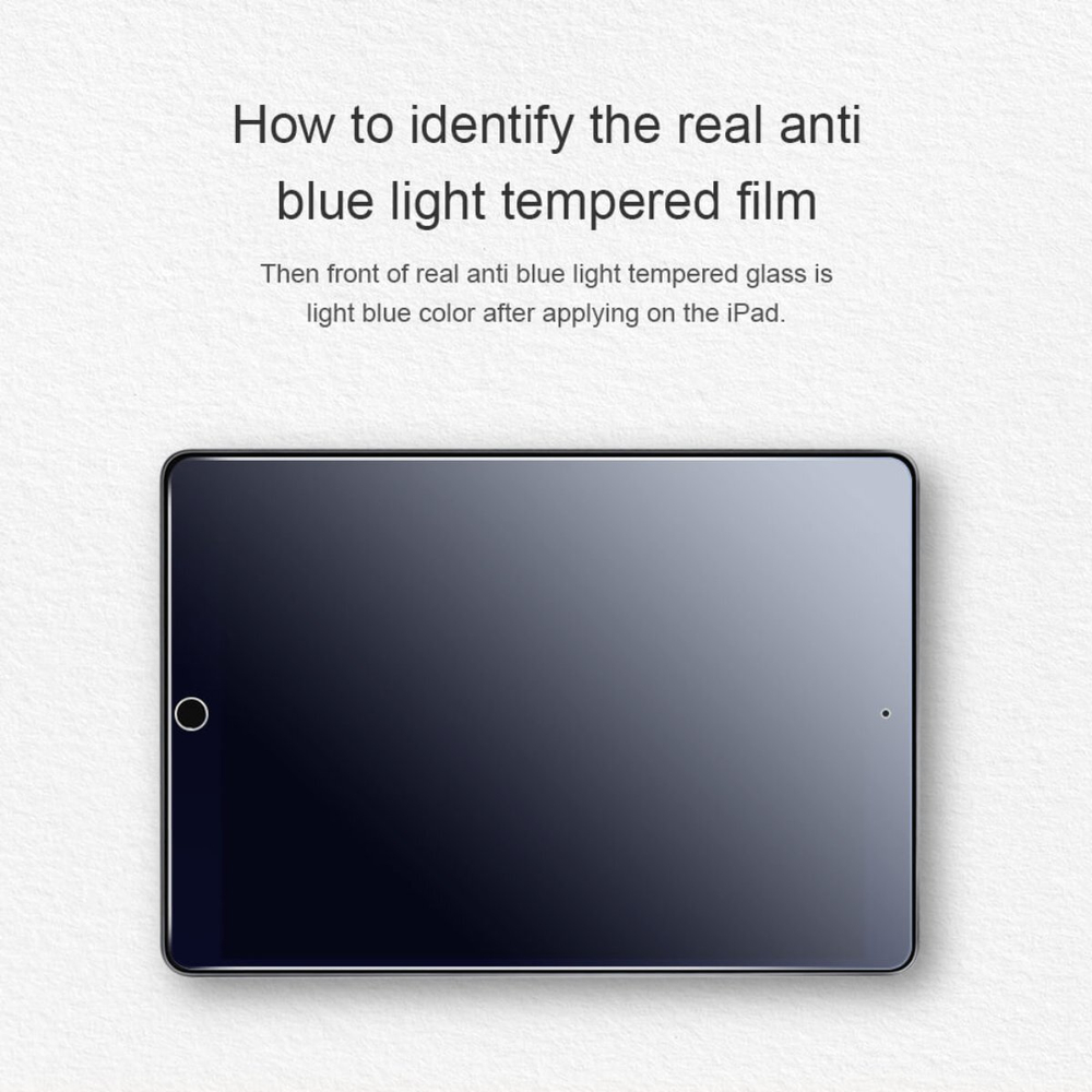 Защитное стекло с закругленными краями Nillkin V+ Anti Blue для для iPad 10.2 (2019,2020,2021)